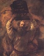 REMBRANDT Harmenszoon van Rijn Moses Breading the Tablets (mk33) oil painting reproduction